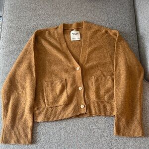 Abercrombie & Fitch Brown Cardigan Sweater